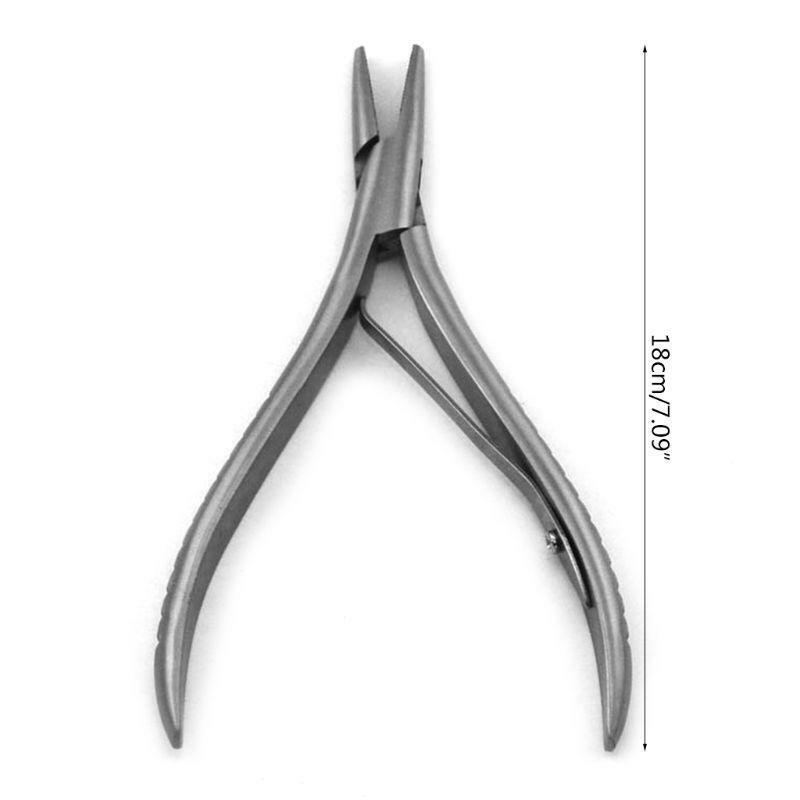 Flat Shape Stainless Steel Hair Extension Pliers Multi-Functi Hair Extension