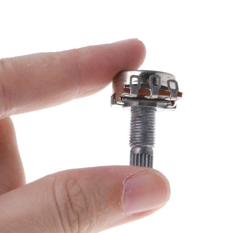 A25K Potentiometer Splined Pot Electric Guitar Bass Effect Amp Tone Volume 18mm