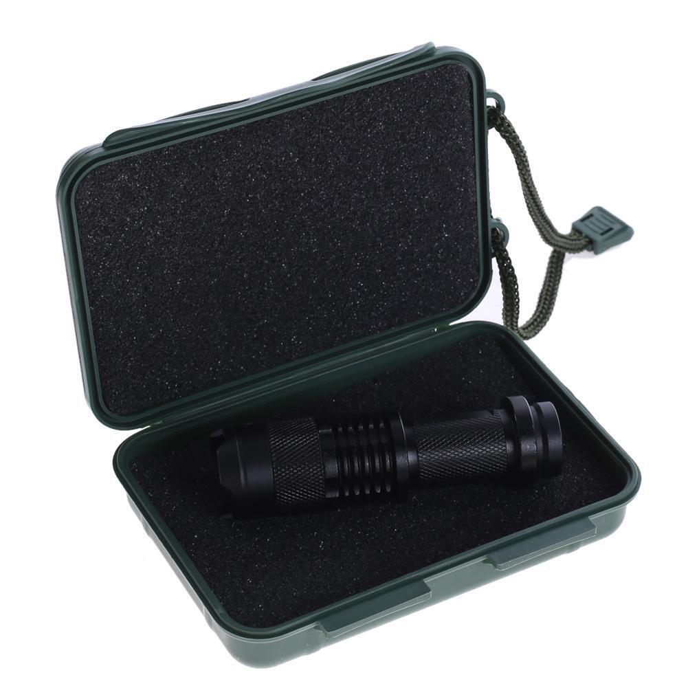 Plastic Travel Box Case Storage for Flashlight Torch Lamp(Green)