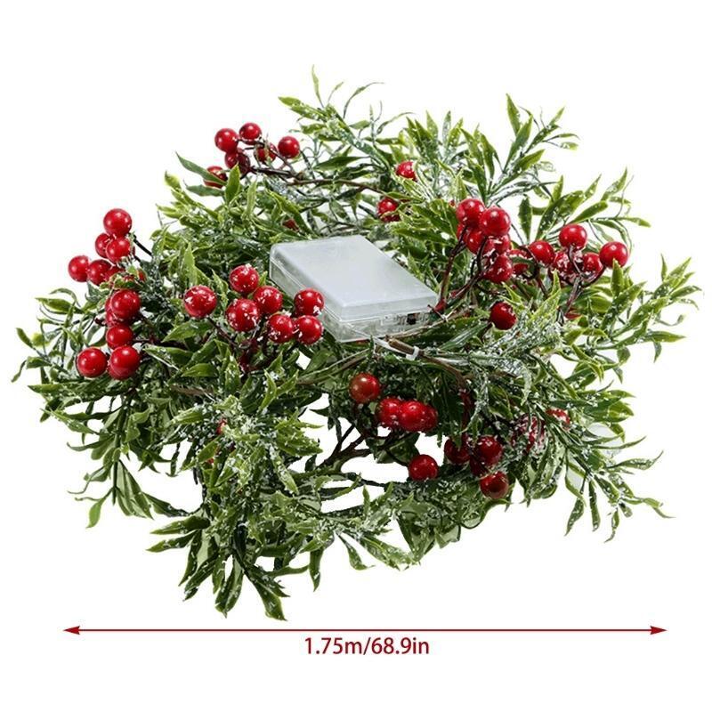 Christmas String Lights Red Berry Light Indoor Outdoor Decor for Christmas Party