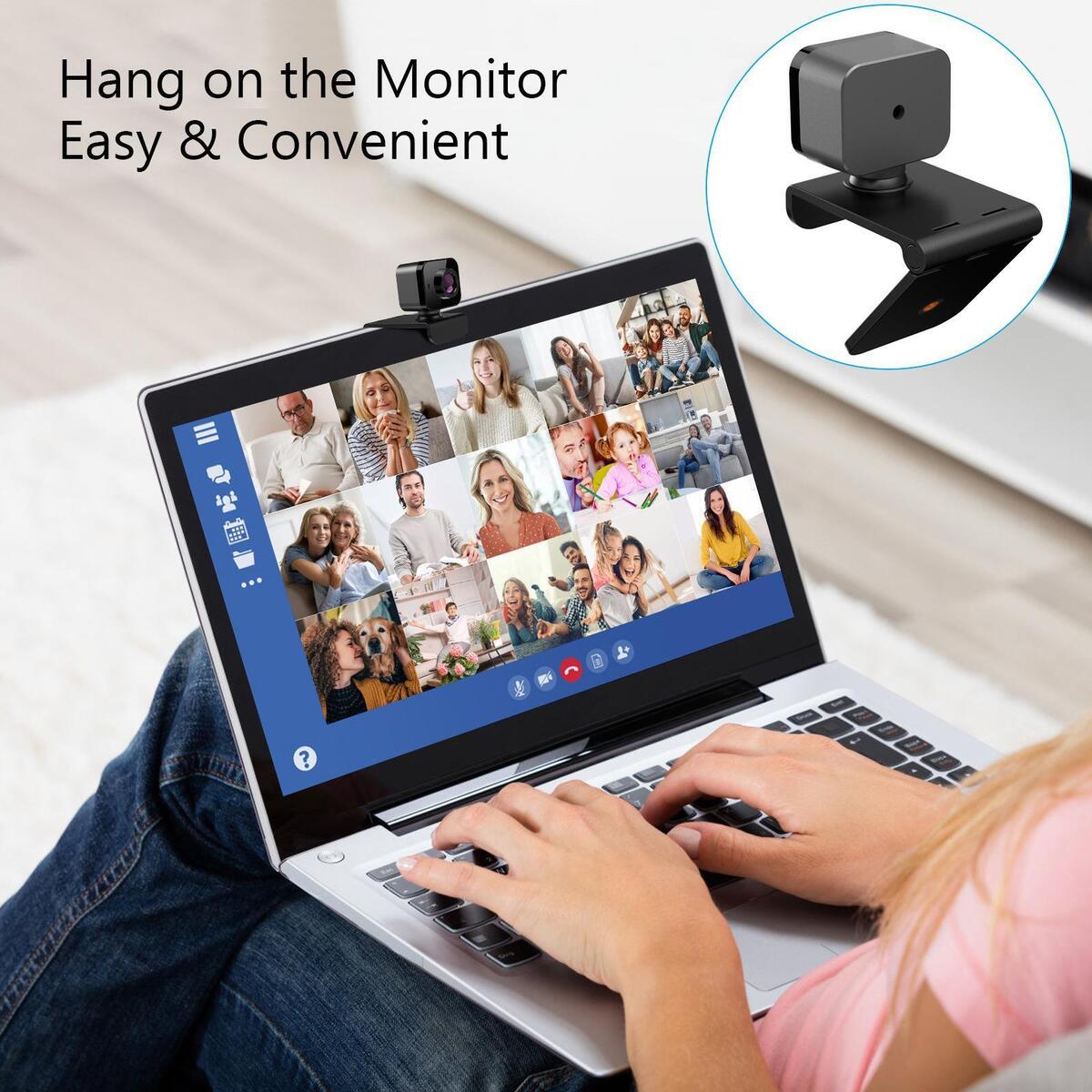 Portable 1080P Full HD USB Webcam Cameras for Conference Live Streaming Home