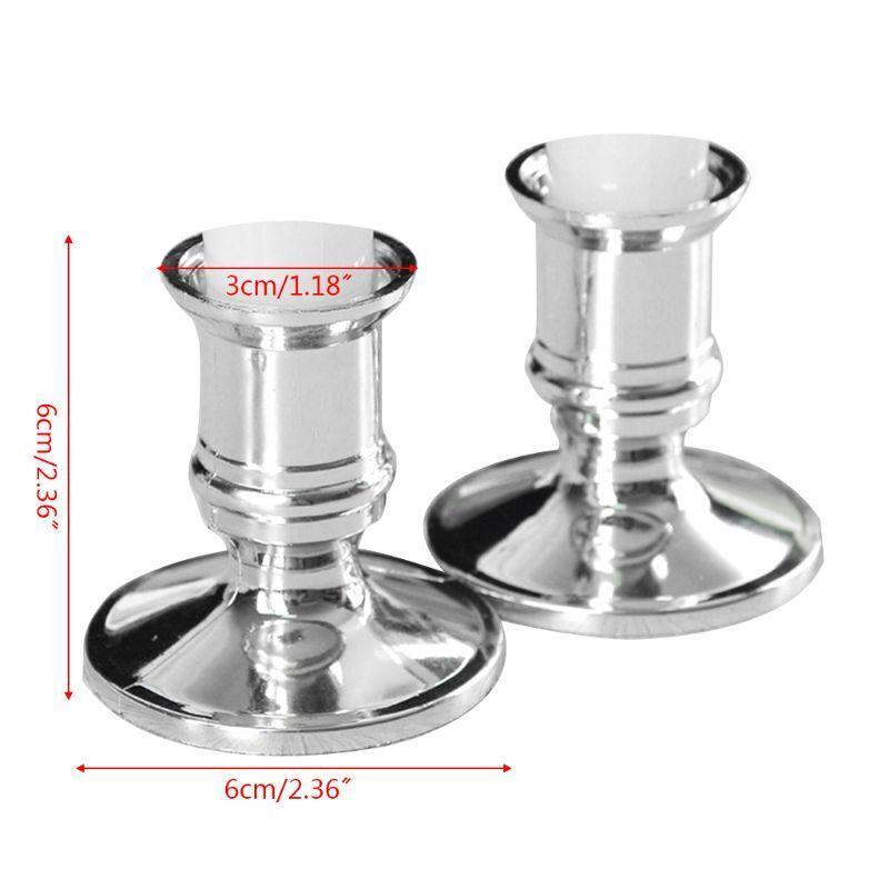 2pcs Plastic Candle Base Holder Pillar Candlestick Stand For Electronic Candles