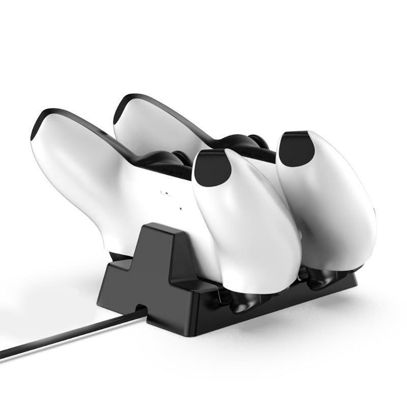 For PS5 Charging Dock 2 in 1 Charger Station Base with Anti-slip Pad