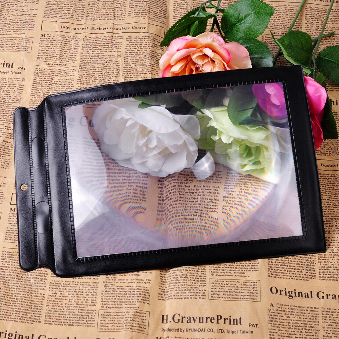 3X Big A4 Large Full Page Magnifier Sheet Magnifying Glass Reading Aid Lens Li
