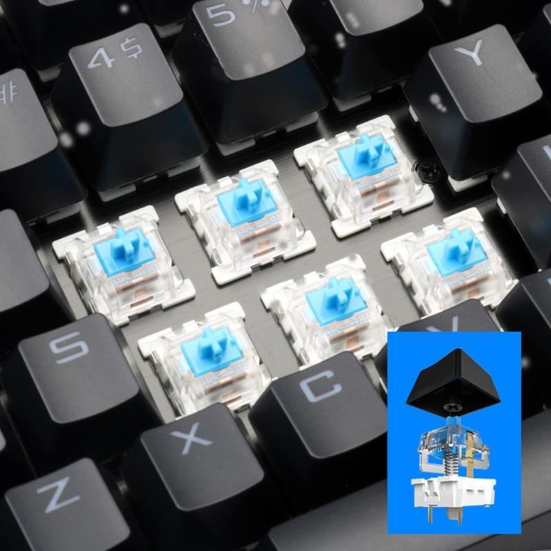 Silicone Backlight Russian Keycap Cherry Profile for Mechanical Keyboard 87Keys