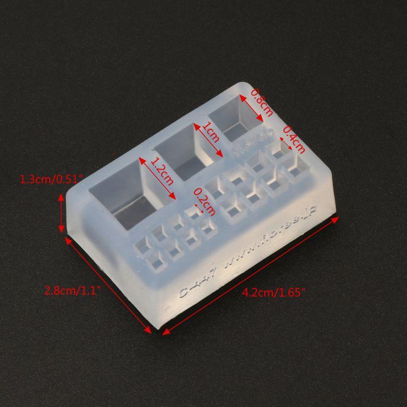 Shiny Mini Size Cubic Square Pendant Necklace Silicone Mold for DIY Necklace