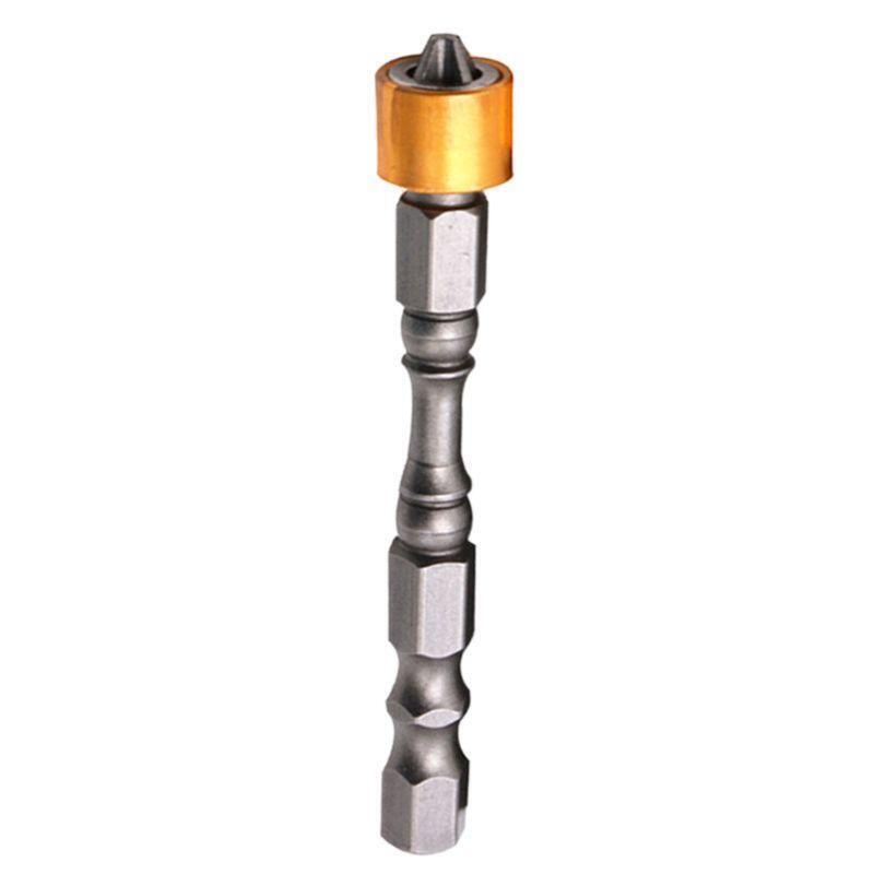 10 Pcs Strong Magnetic PH2 Screwdriver Bit Set 65mm Yellow Aluminum Ring Bits