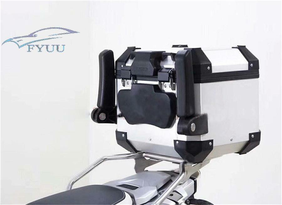 Drilling Required Black Aluminum Rear Box Armrest For BMW R1200GS Adventure LHRH