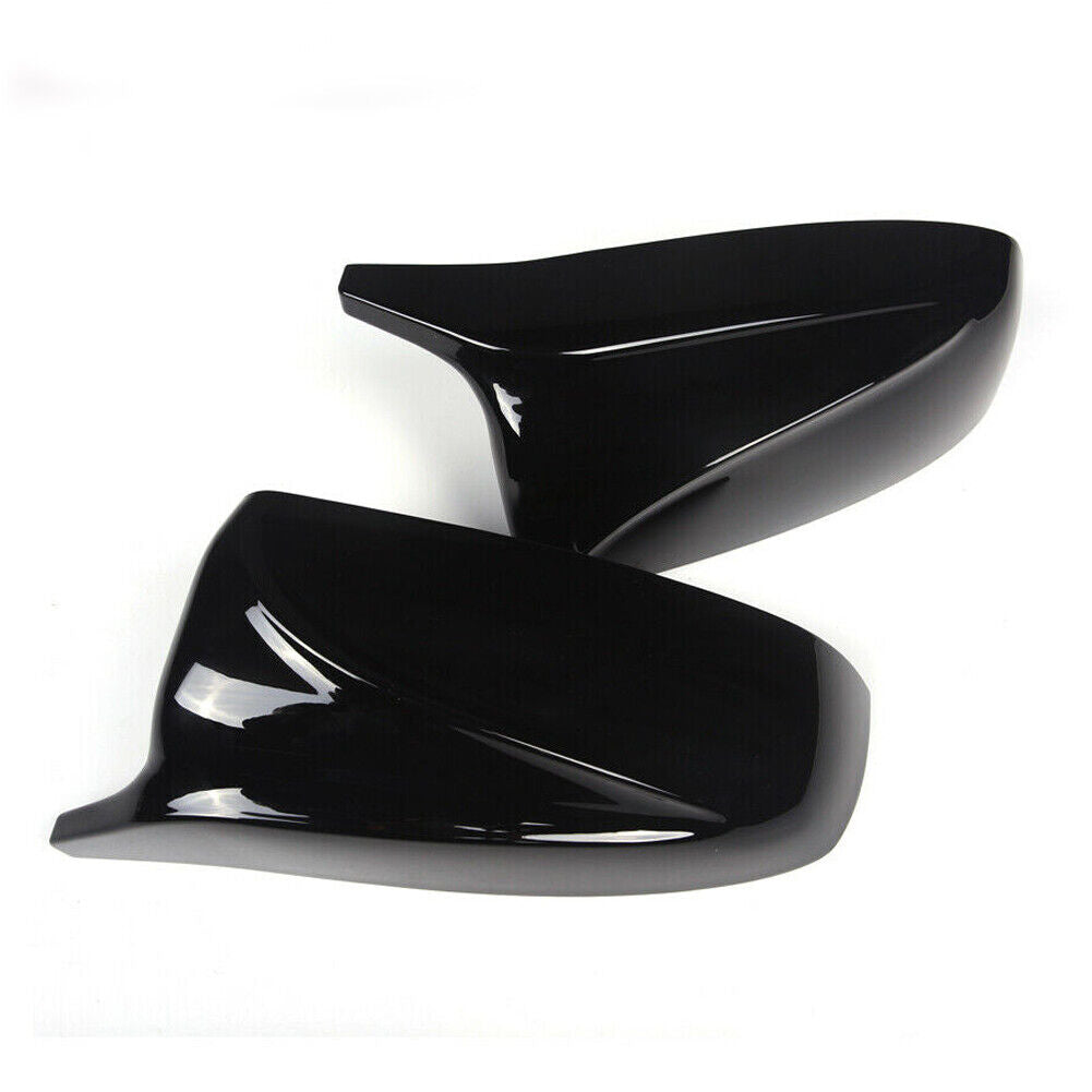 Glossy Black Side Mirror Cover Caps Fit For BMW X5 X6 E70 E71 2007-2013