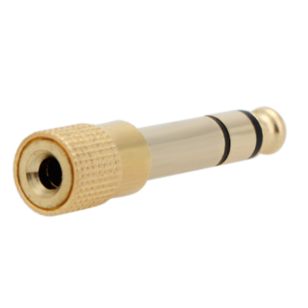 4X Audio Stereo 6.35mm 1/4" Male to 3.5 mm 1/8" Female Adapter Converter