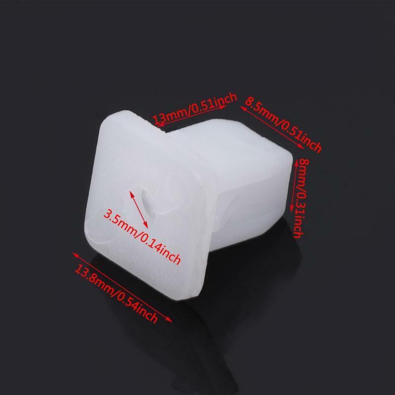 50 Pcs White Square Car Body Plastic Push Pin Rivet Fasteners Trim Moulding Clip