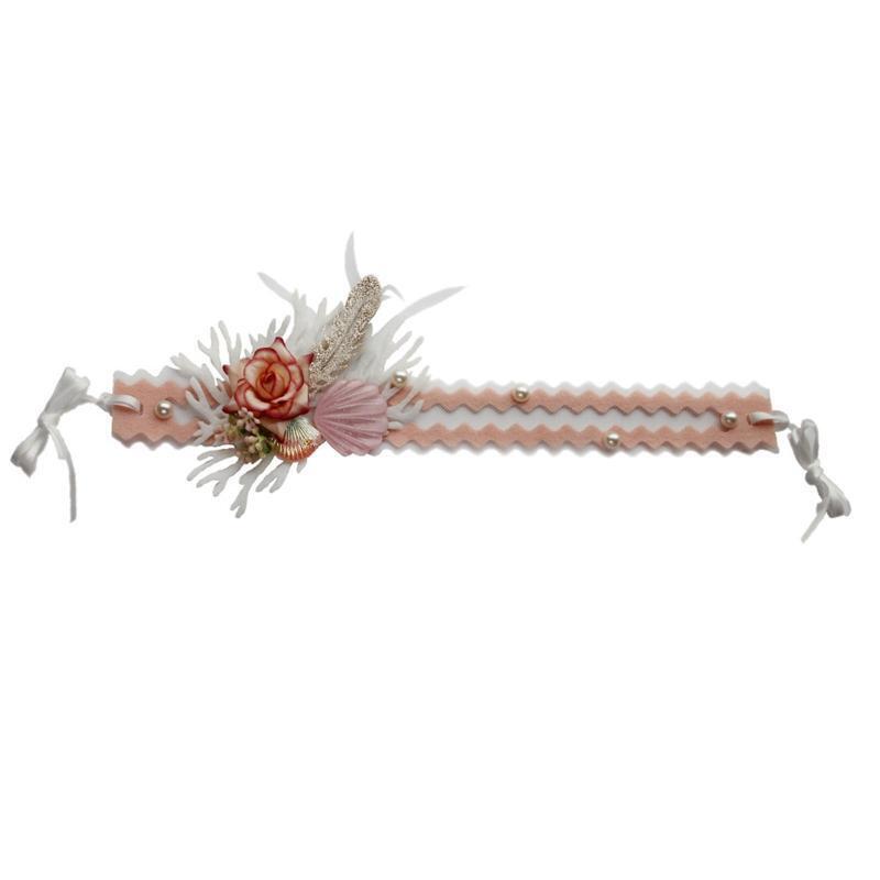 Bohemia Headpiece Flower Shell Hair Band Seaside Tiara Jewelry for Ceremony