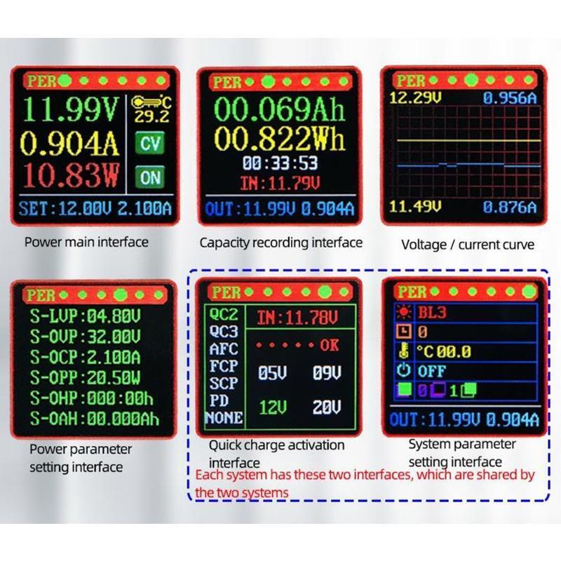XY-UMPD USB Color Screen Charging Tester CNC Buck-Boost Power Supply PD Ammeter