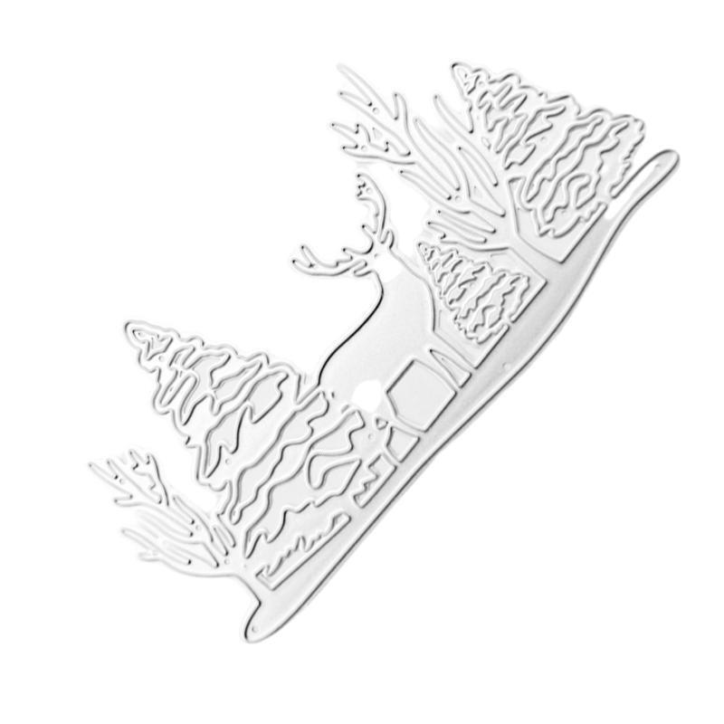 Exquisite Forest Deer Cutting Die Stencil Creative Paper Arts Cutting Template