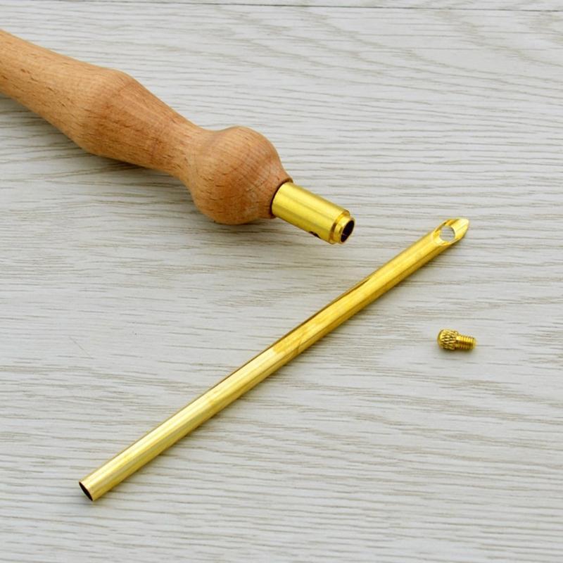 Knitting Embroidery Punch Threader Needle Pen Adjustable Sewing Accessories DIY