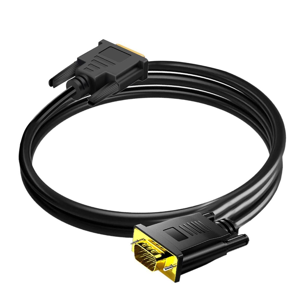 DVI to VGA Cable 1 Meter Cable Male to Male Adapter Cable for Monitor Laptop
