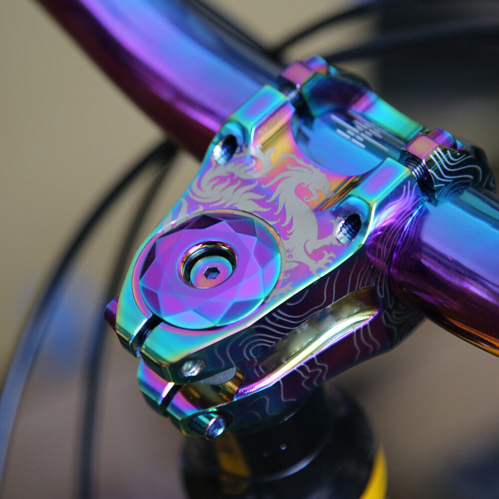 MTB Bicycle Stem Cover Bike Headset Top Cap Cover w/ Screw (Color Plating)