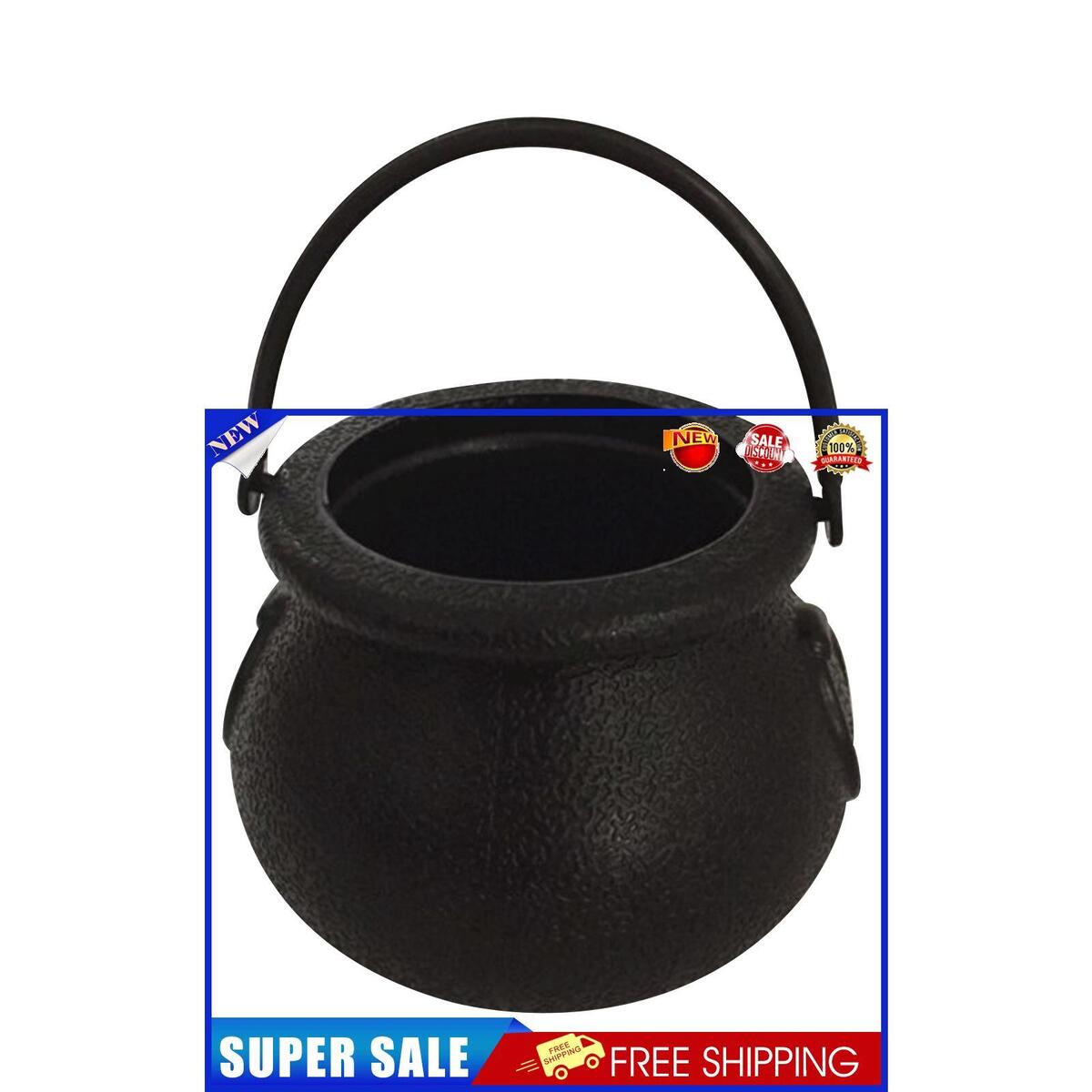 Mini Halloween Candy Bucket Pot Portable Witch Cauldron Jar (Witch Pot)