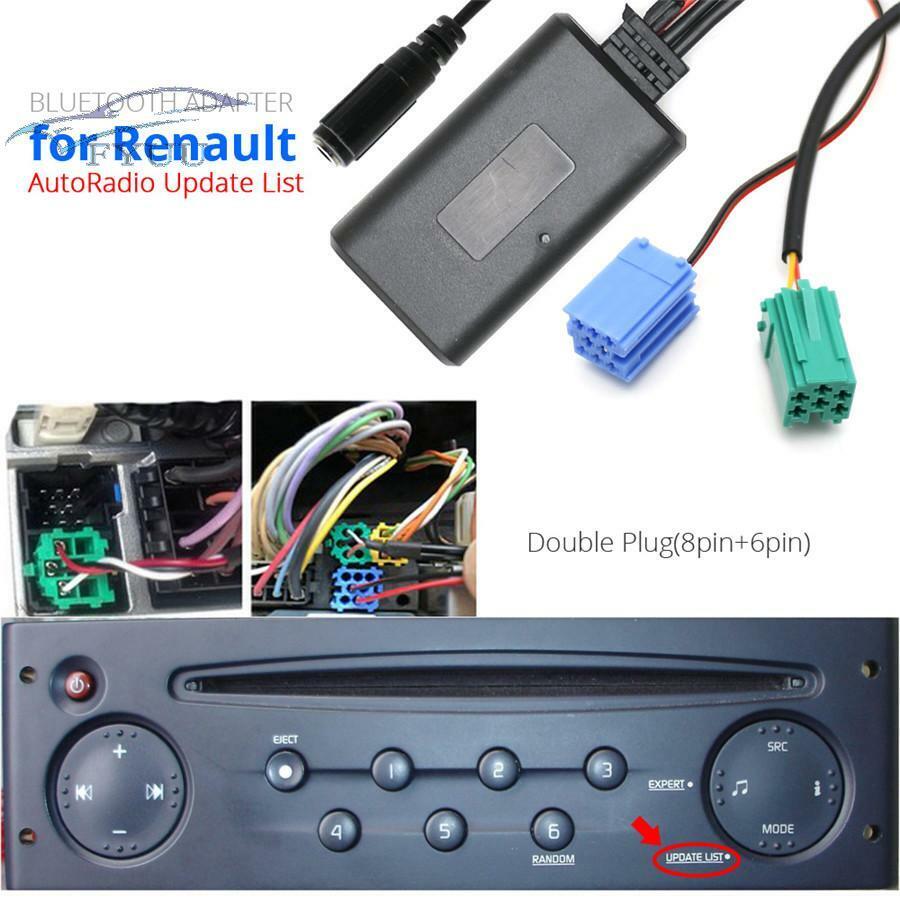 5.0 Car Microphone Handsfree 8 6 Pin MINI ISO Plug For Renault 05-11 Updatelist