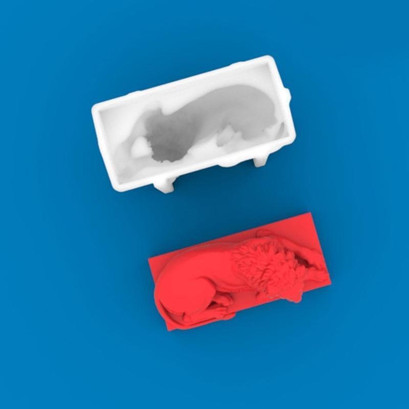 Lion Candle Silicone Mold Animal Statue Soy Wax Candle Mold Craft Making Supply