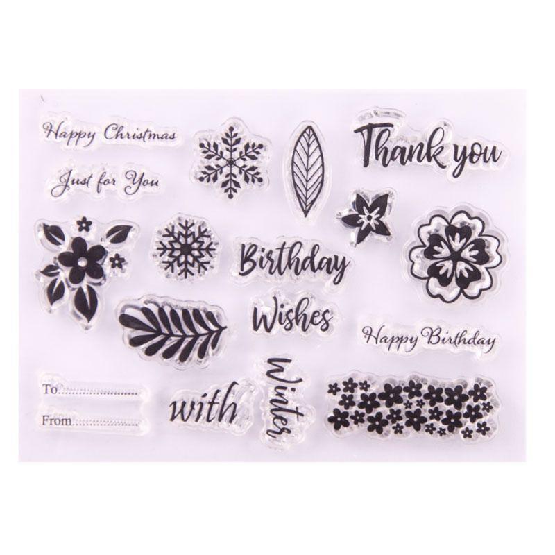 Birthday Wishes Silicone Clear Seal Stamp DIY Scrapbooking Embossing Photo Album