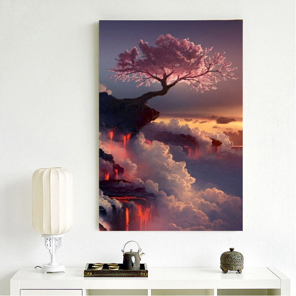 Cliff Tree 5D Diamond Painting Embroidery DIY Cross Stitch Home Decor Gifts