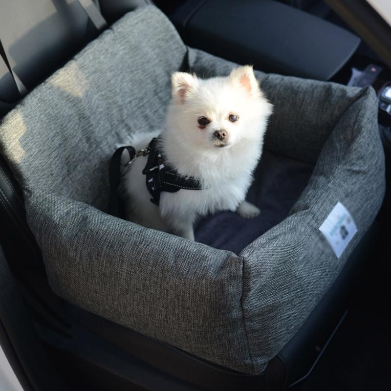 Detachable Dog Seat Cushion for Car Protection for Car Seats Extra Sturdy Grey