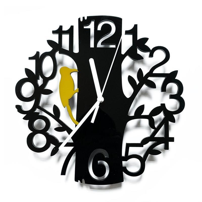Hollow Tree Wall Clock Home Living Room Coffee Shop Chic Bar Decor Ornament Gift