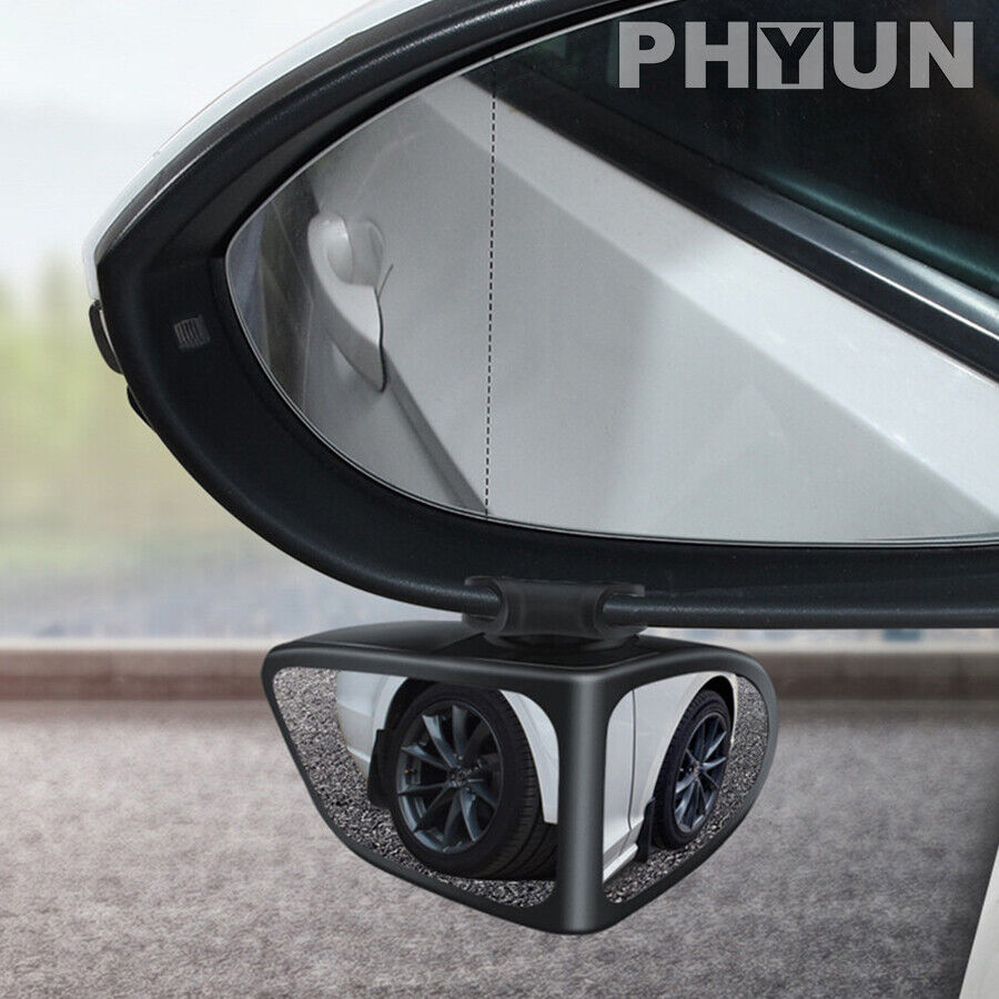1x Left Side Car 360 Rotation Adjustable Rear View Wide Angle Blind Spot Mirror