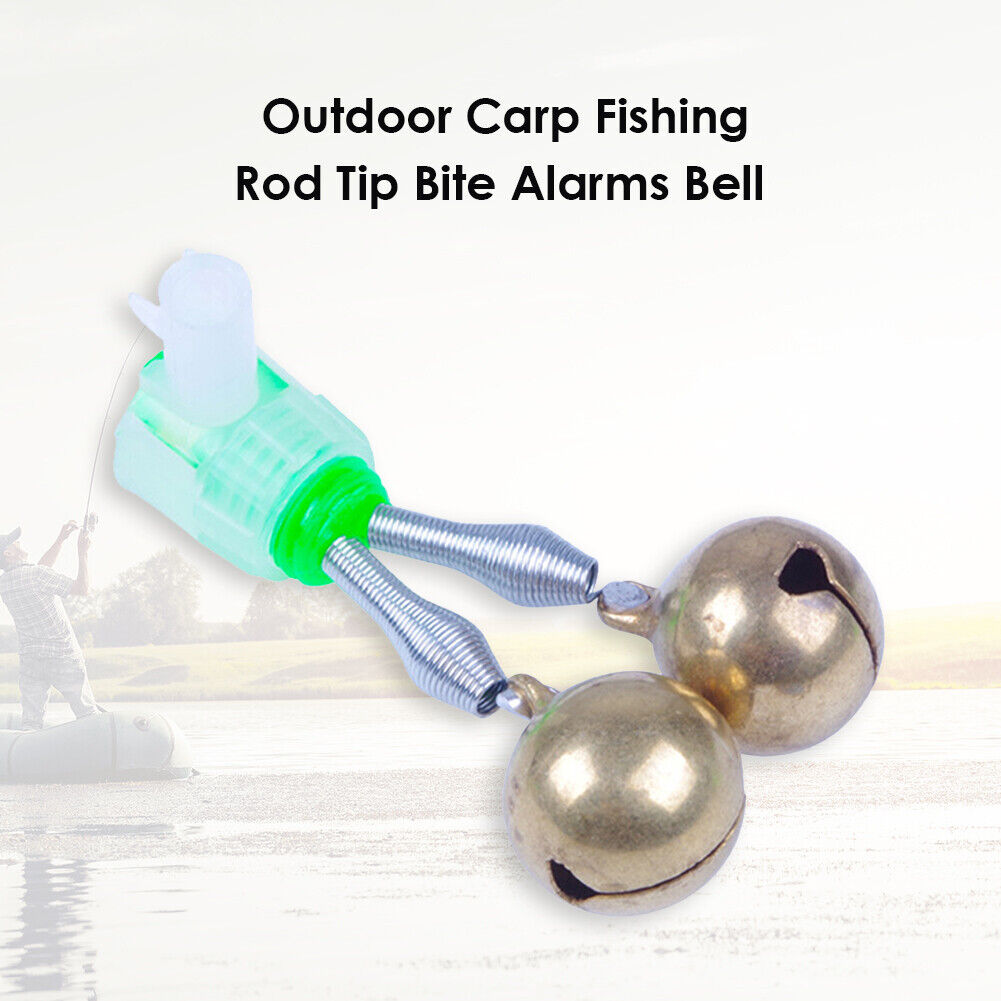 Twin Spiral Bells Outdoor Carp Fishing Rod Tip Bite Alarms Bell (Copper)