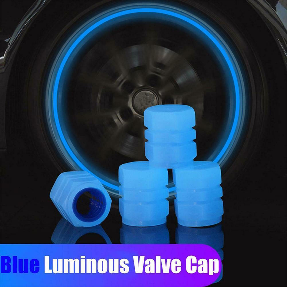 Luminous Stem Cover Tire Valves Caps Universal Valves Nozzles 8pcs