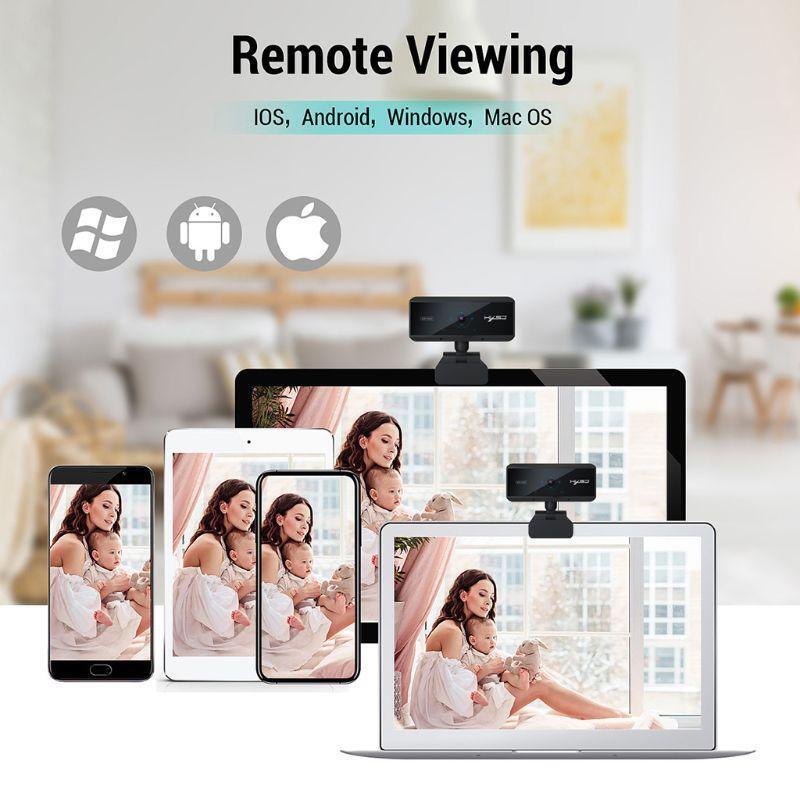 1080P 2Million Webcam with Microphone,Fast Auto Focus for Video Calling meeting