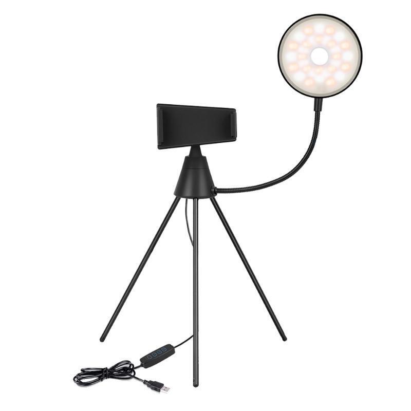 Multi-function Live broadcast Tripod  Desktop Mobile Phone Holder with Fill Ligh