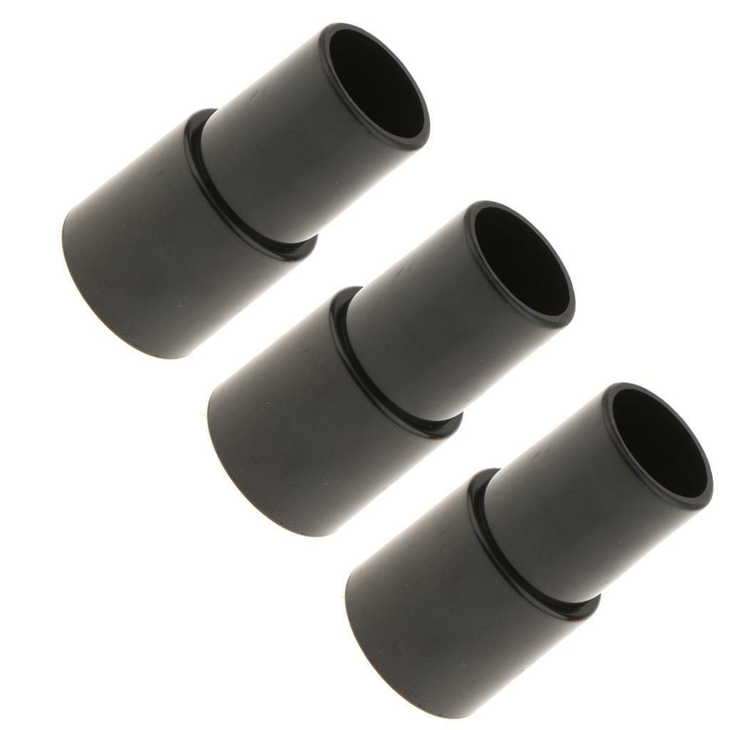 3x Vacuum Cleaner Adapter Spare Part 32mm to 35mm Vac Attachment Black