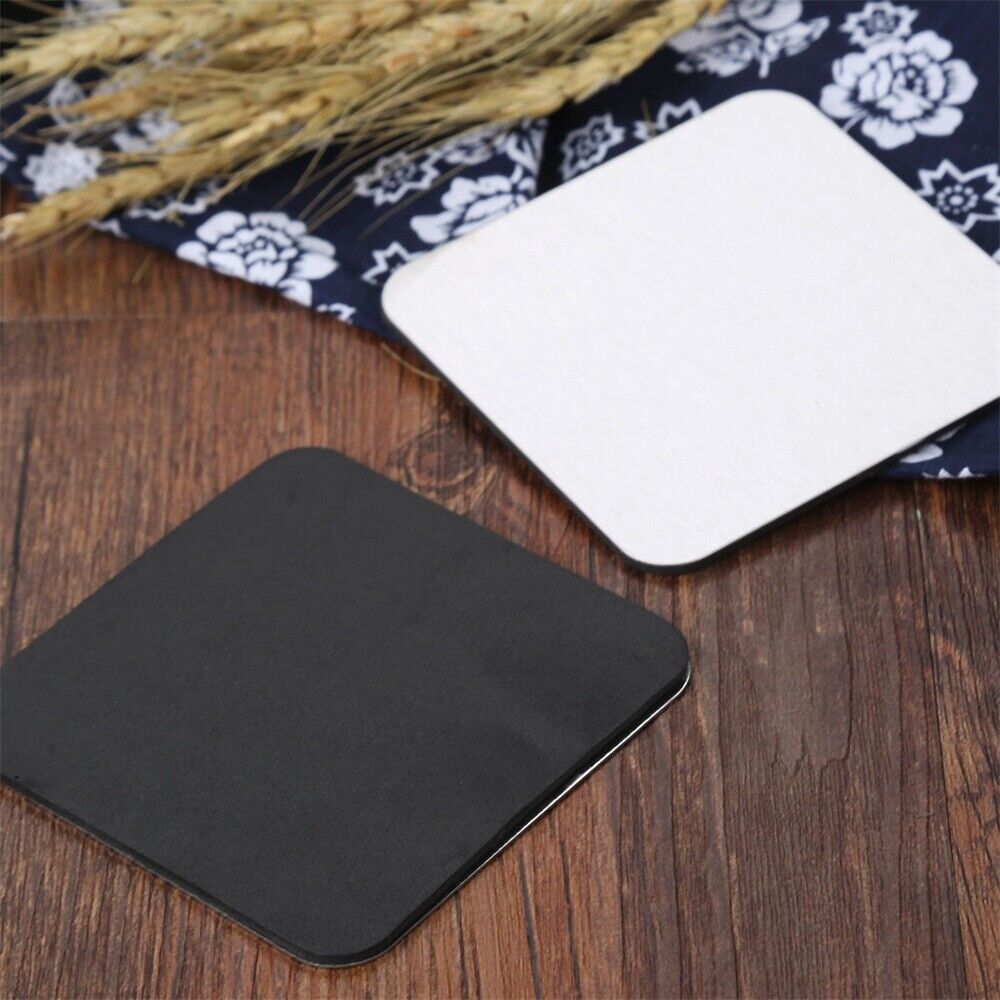 6pcs/Set Stainless Steel Coaster Cup Mats Pads Non-slip Pad With Holder Square