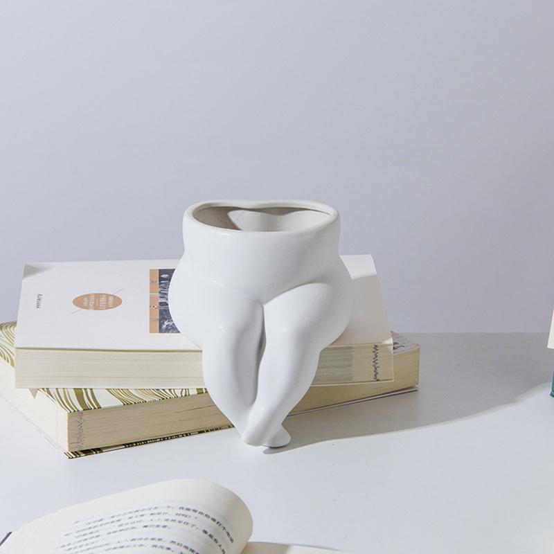 Human Body Ceramic Art Vase Nordic Home Decoration Sculpture White Vases