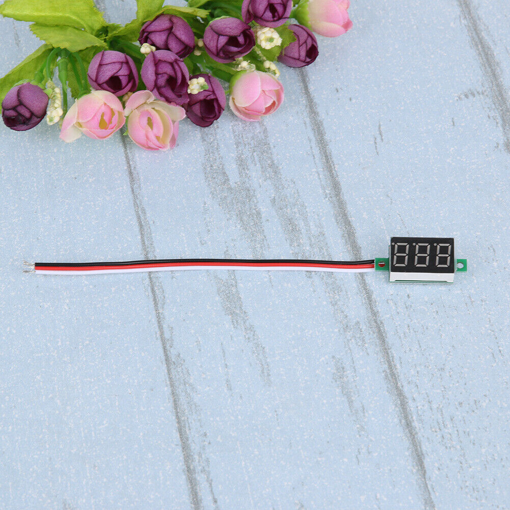 0.36inch LED Digital Voltmeter DC0-100V Three Line Volt Meter(Red)