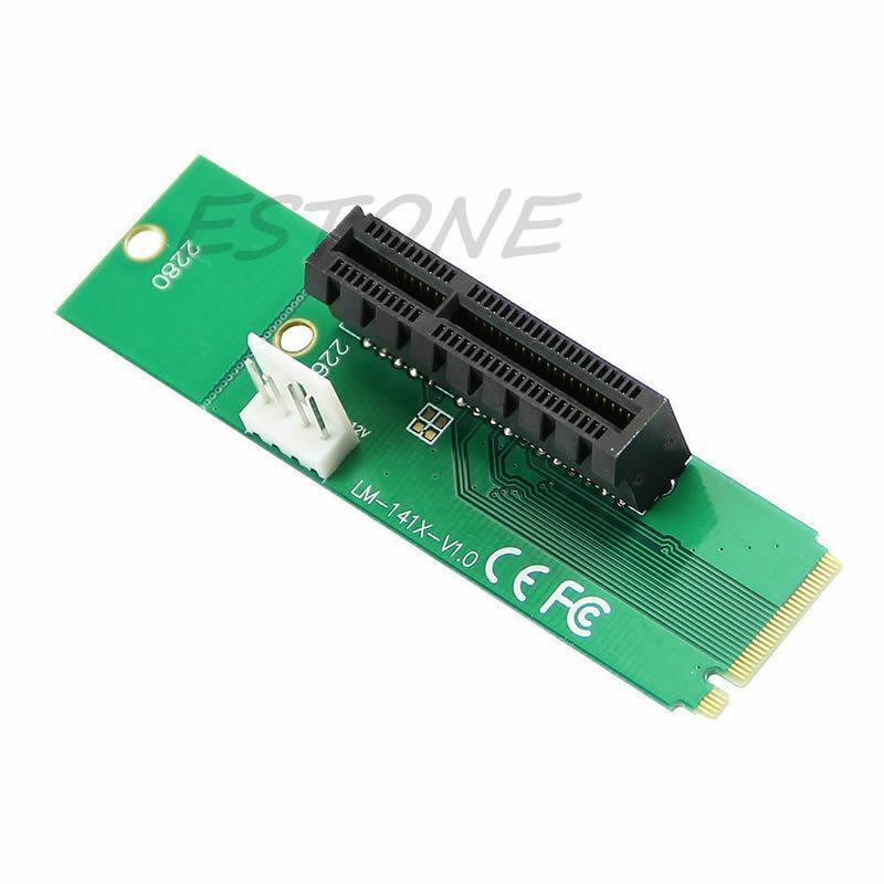 PCI-E 4X Female to NGFF M.2 M Key Male Adapter Power Cable with Converter Card