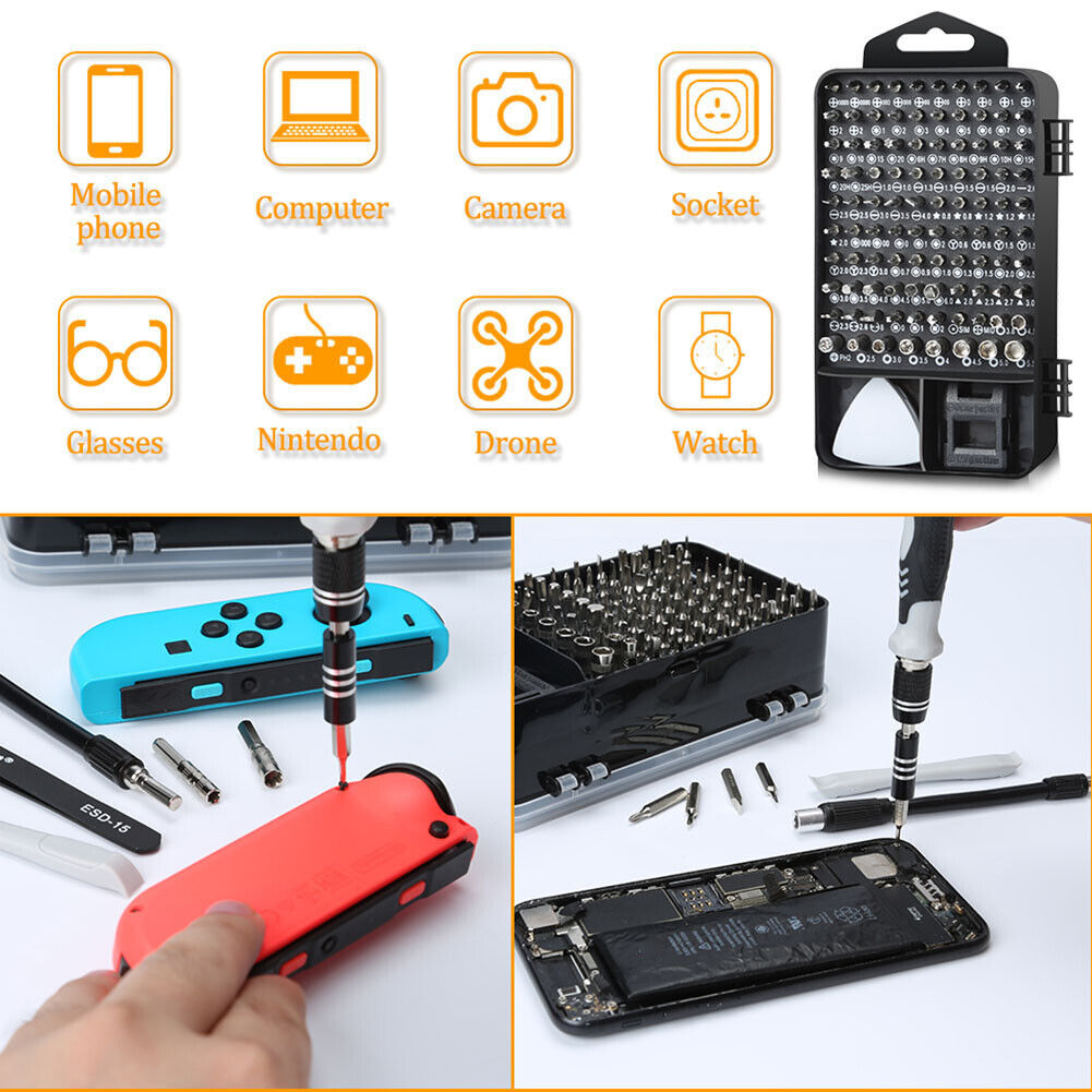 115 in 1 Screwdrivers Set w/ Magnetic Screw Driver Bit Tool for Phone Watch