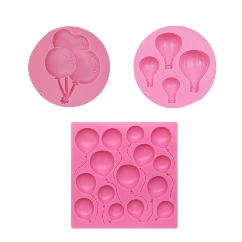 3Pack Hot Air Balloon Fondant Molds Silicone for Wedding Baby Shower Cake Decor