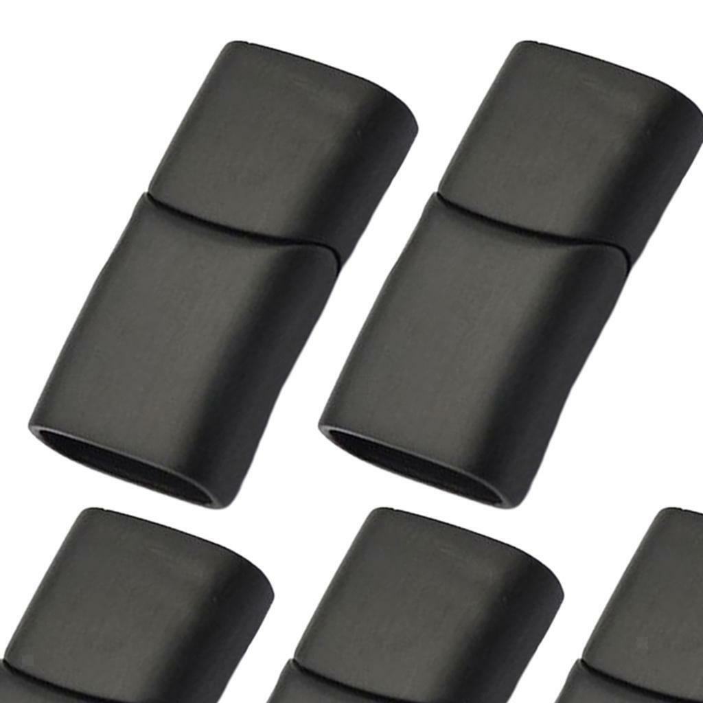 15pcs Magnetic Jewelry Making Clasps Buckle Flat Leather Cord Key Rings