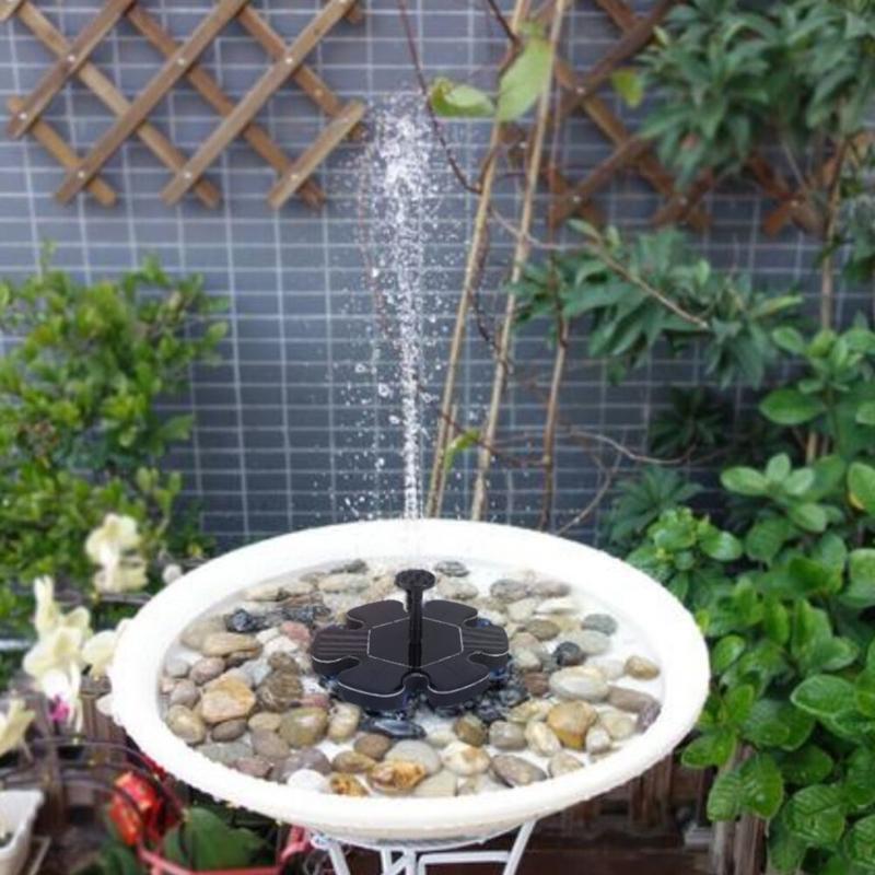 Flower Type Gardening Solar Panel Fountain Water Pump Floating Sprinkler Tools