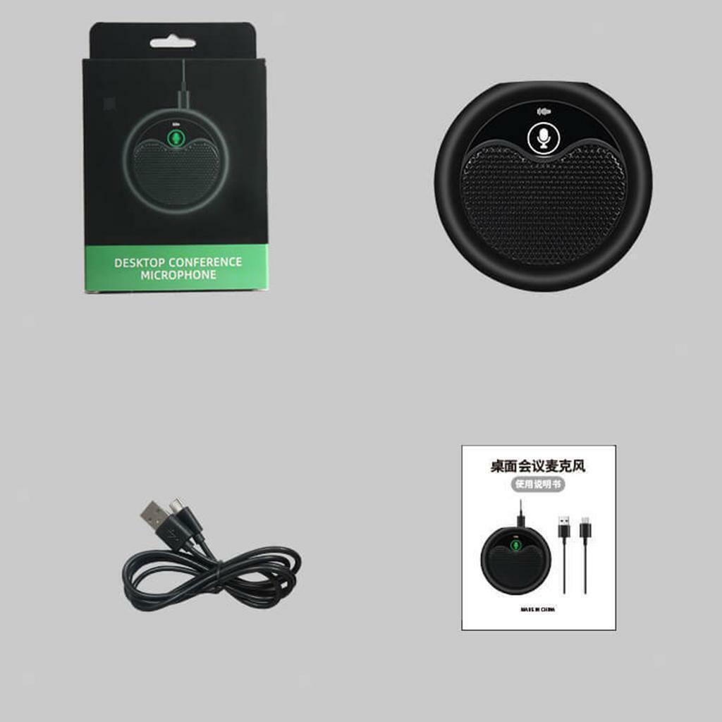 USB Conference Microphone with Mute Stereo for Chatting Webinar Computer