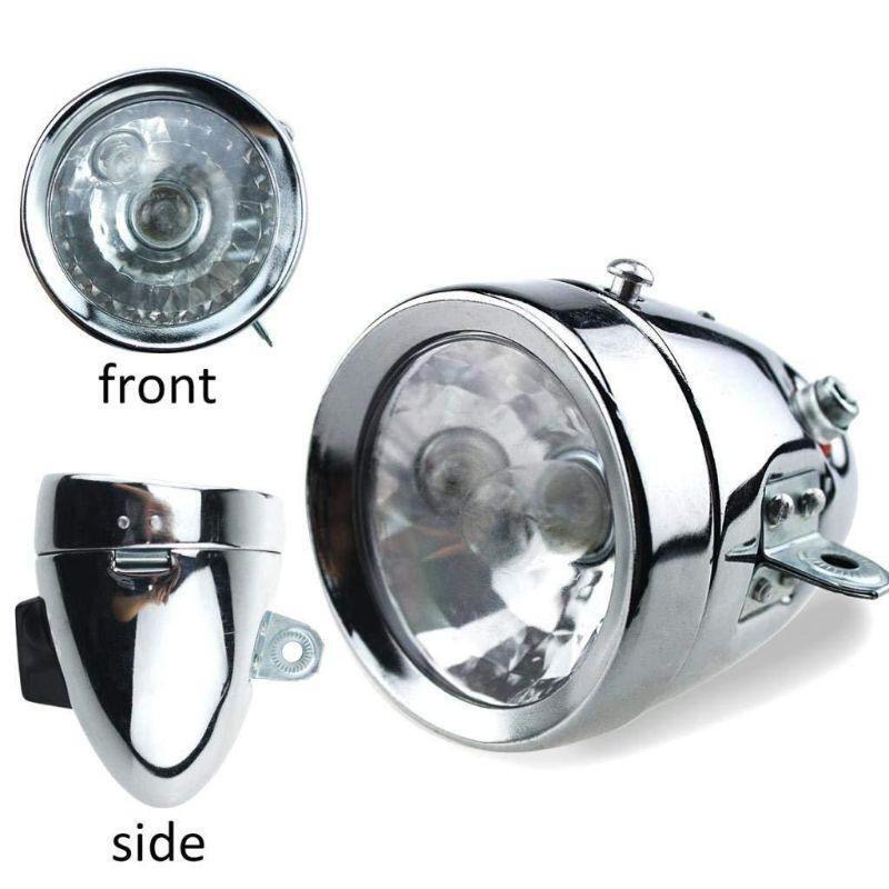 Bicycle 12V 6W Generator Headlight Tail Light Head Lamp Friction Dynamo Light