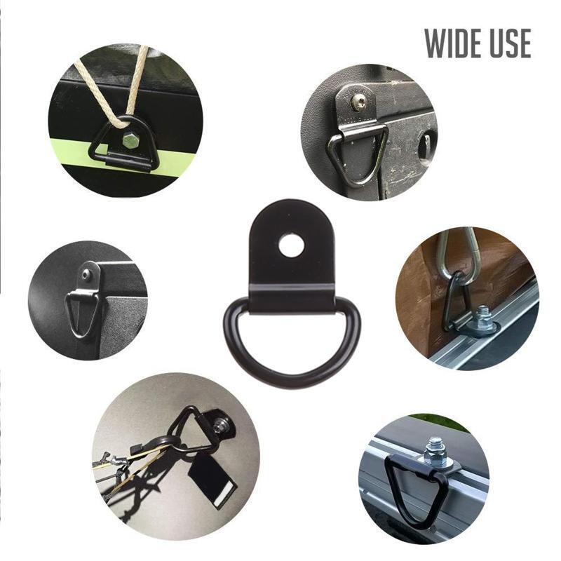 20Pcs Cargo Tie Down D Shape Pull Hook Durable Metal Anchor Ring for BoatTrailer
