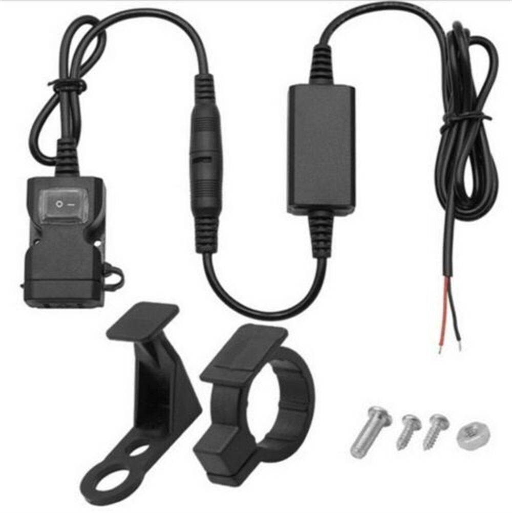 Switch Dual Port Motorcycle Accessories Power Adapter Motorcycle Charger Socket
