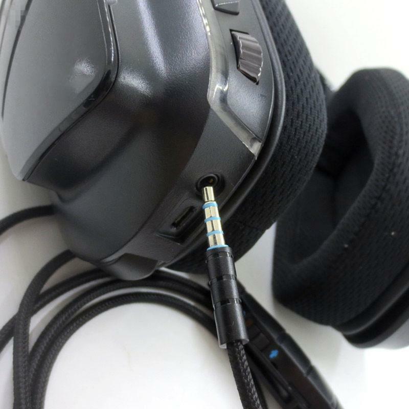 3.5mm Earphone Audio Cable with Inline Control for G633 G933 Headset Headphone