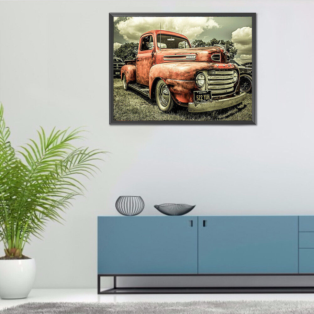 5D Diamond Painting Classic Car Full Round Drill Wall Rhinestone DIY Arts