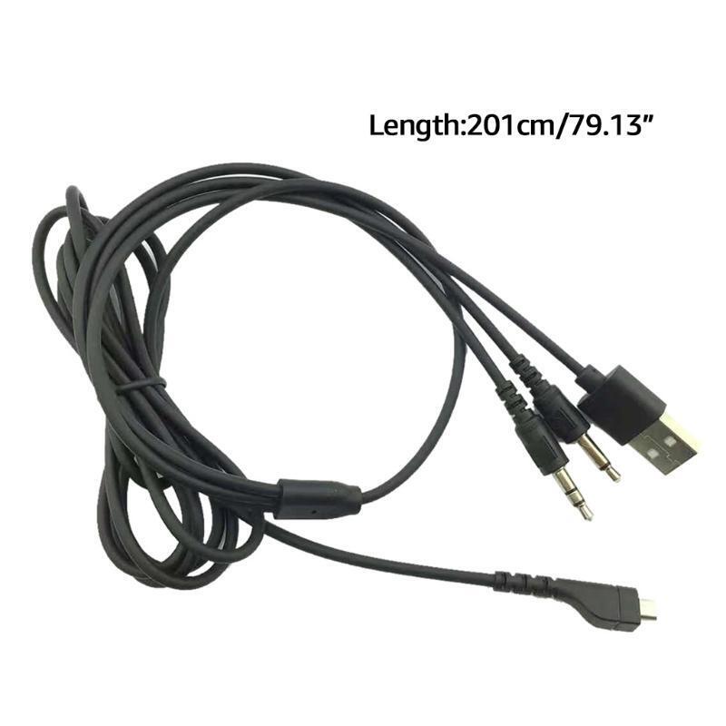 1.8m 4 in 1 Audio Cable 3.5mm Replacement Charging Cord for Arctis