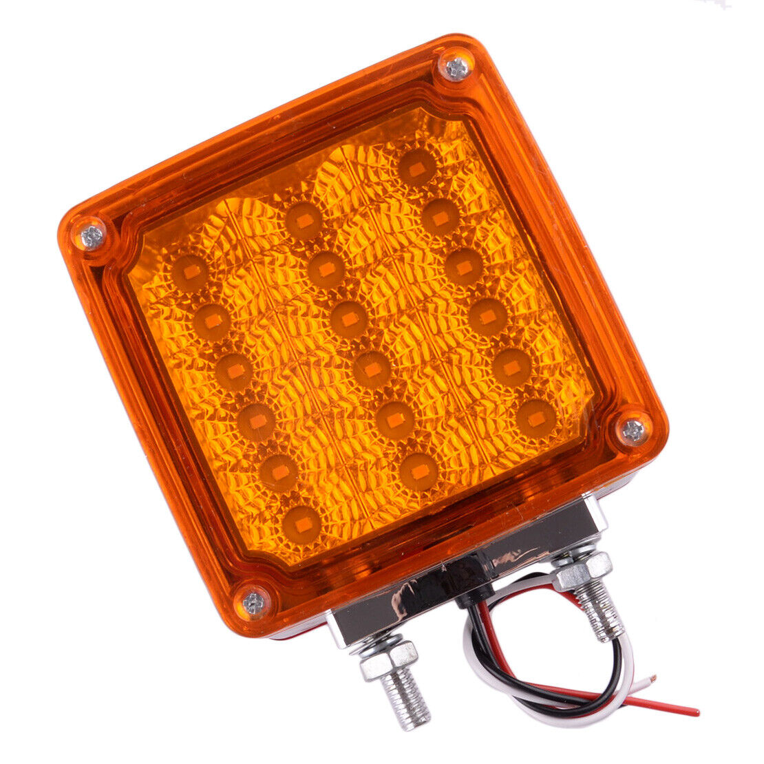 2pcs Square Dual Face Marker Turn Signal Light Fender LED Lamp Universal